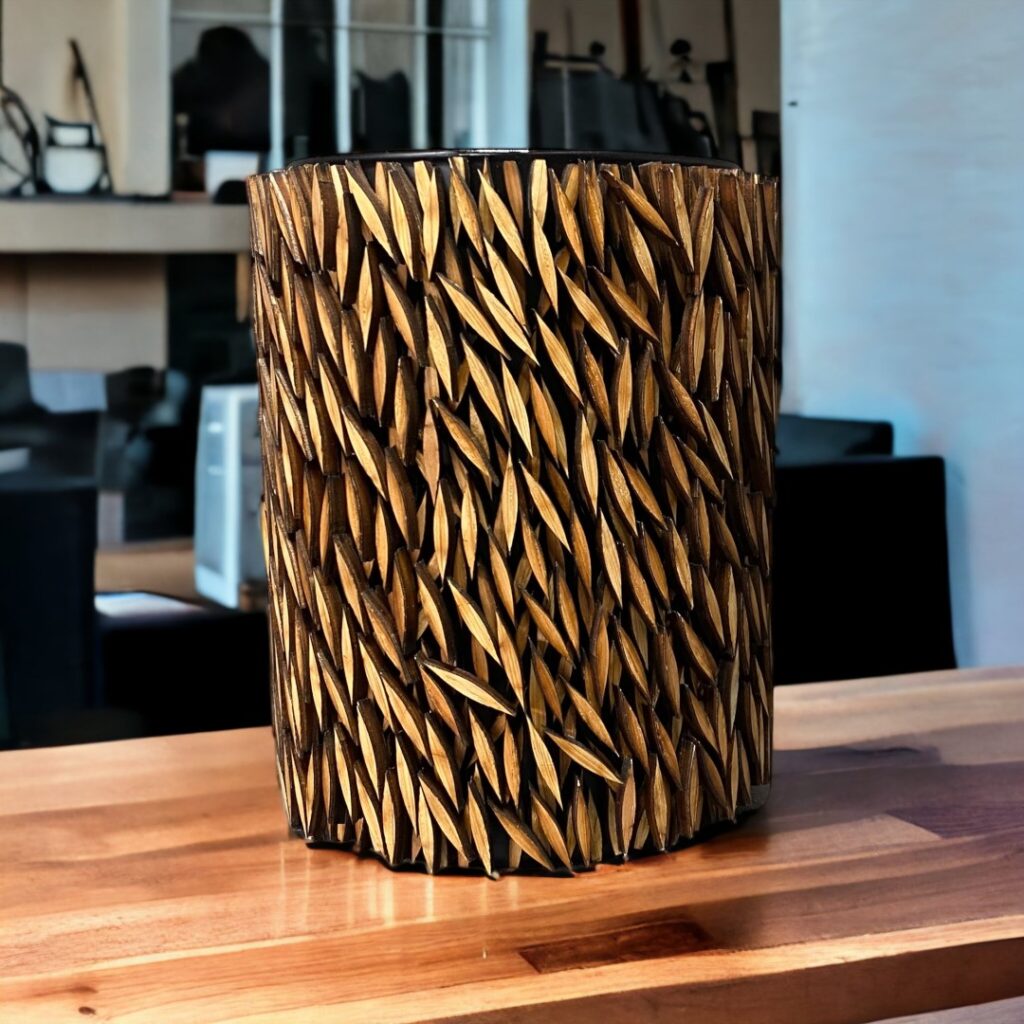 UNIEK HOUTEN DESIGNVAAS ULMUS - HEDENDAAGSE KLASSE VOOR JOUW INTERIEUR