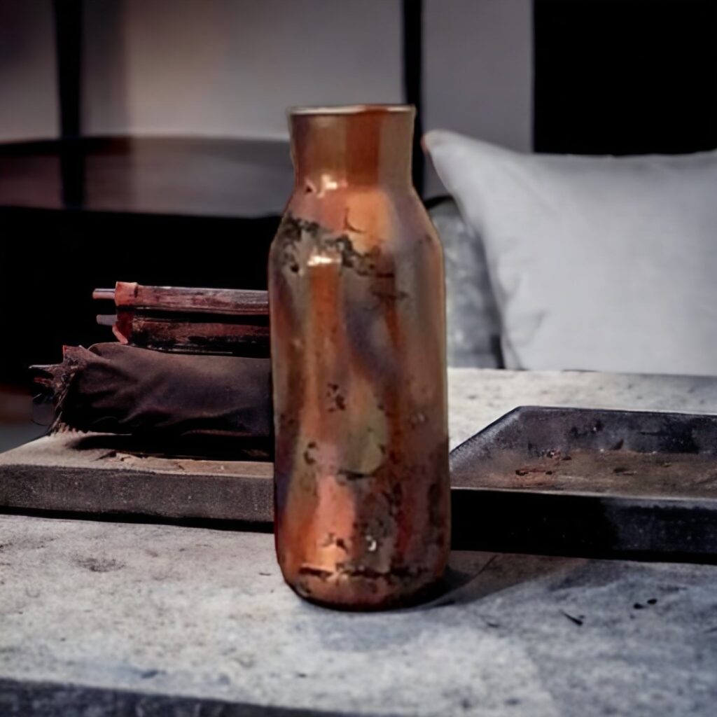 EXCLUSIEVE HANDGEMAAKTE DESIGNVAAS ACER - LUXUEUS KUNSTOBJECT VOOR JOUW INTERIEUR in multicolor/goudtinten