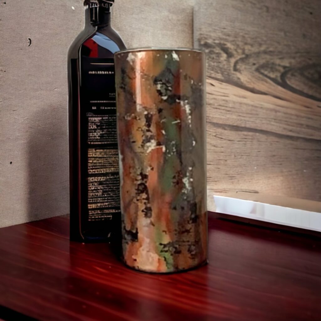 EXCLUSIEVE HANDGEMAAKTE DESIGNVAAS BETULA - UNIEK KUNSTOBJECT VOOR JOUW INTERIEUR in multicolor/goudtinten