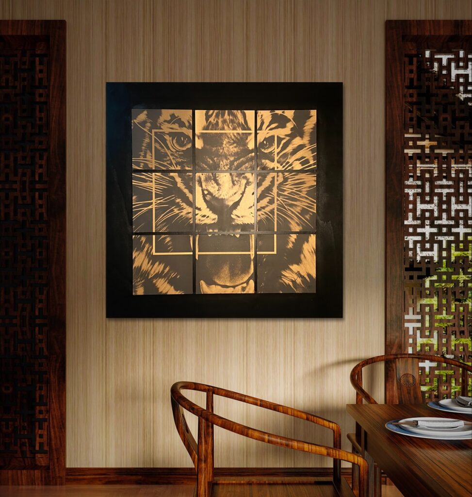 Ontdek de majestueuze kracht van het kunstwerk “Spirit of the Tiger” : Een meesterwerk van luxe en exclusiviteit